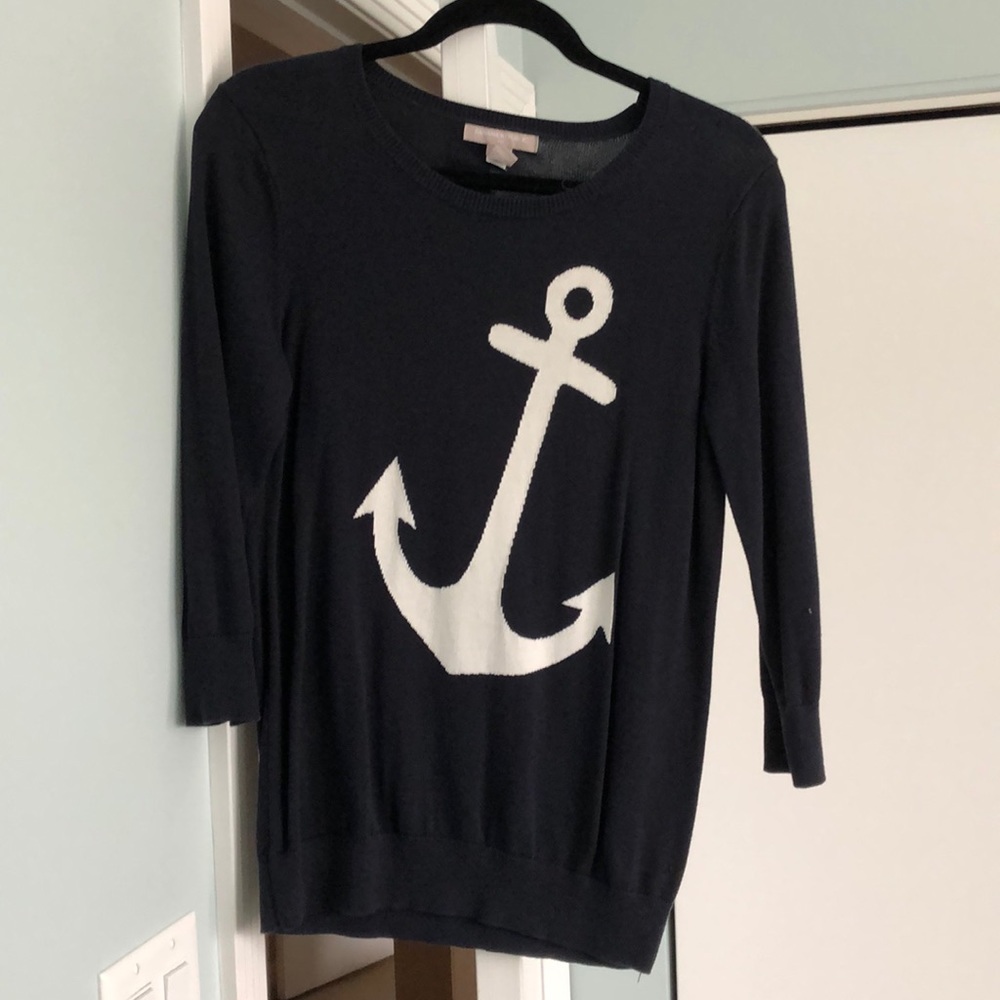 Classic navy anchor sweater